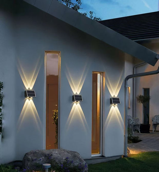 Solar Up & Down Wall Light — Set of 2