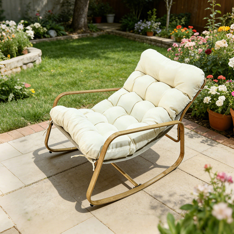 Modern Steel Outdoor Rocking Chair