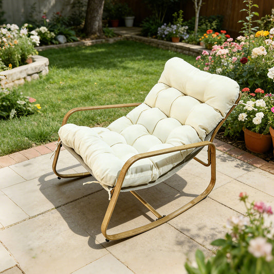 Modern Steel Outdoor Rocking Chair