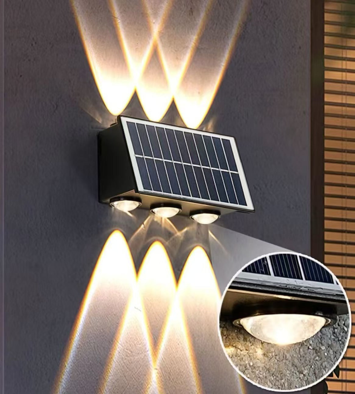 Solar Up & Down Wall Light — Set of 2