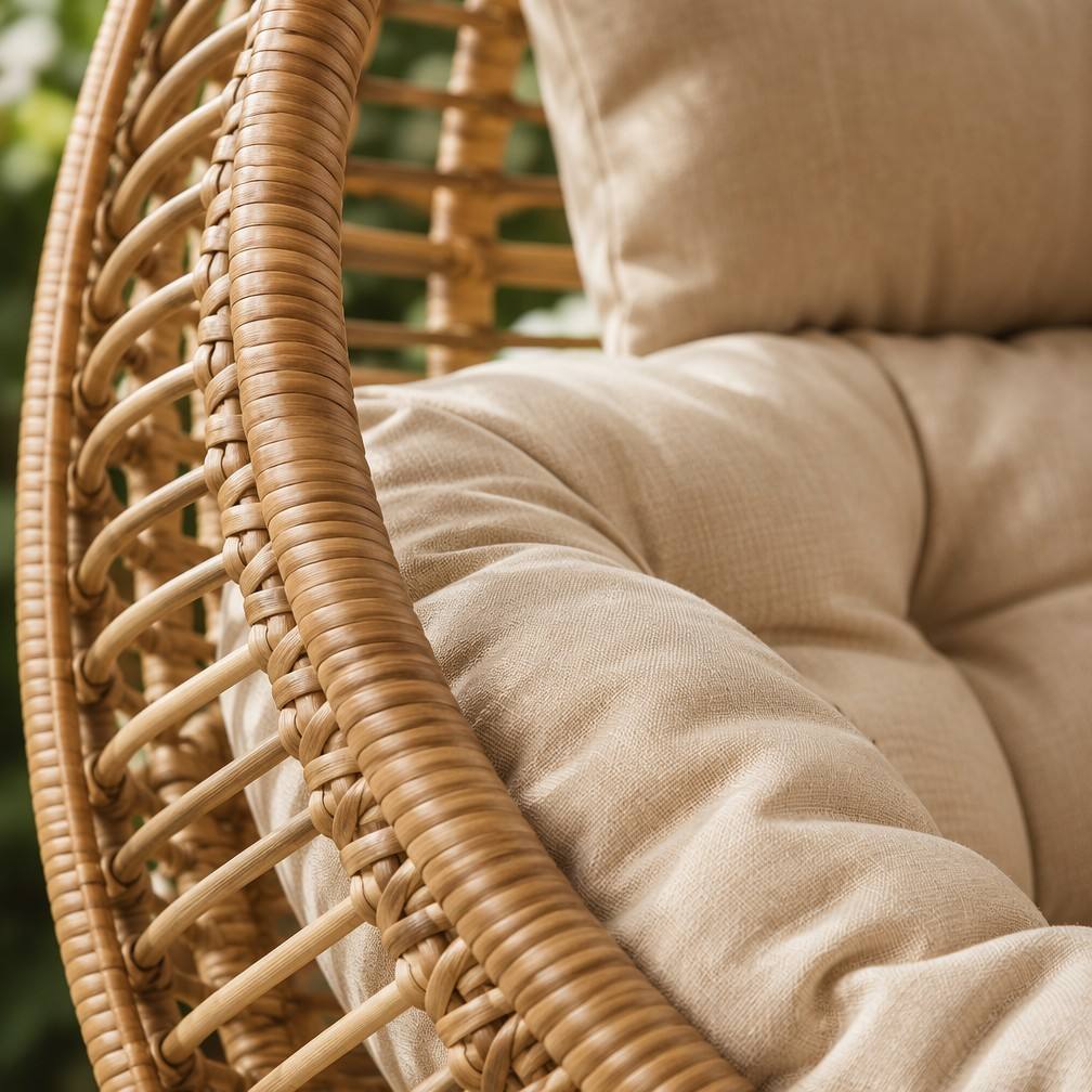 Rattan Hanging Egg Chair with Stand